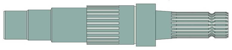 Capat final pentru priza de putere 1000 rpm Lungime: 295 mm 1 3/8 ", 21 caneluri