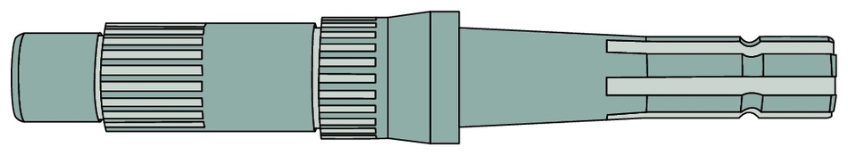 Ax 540 rpm Lungime: 345 mm 1 3/8 ", 6 caneluri