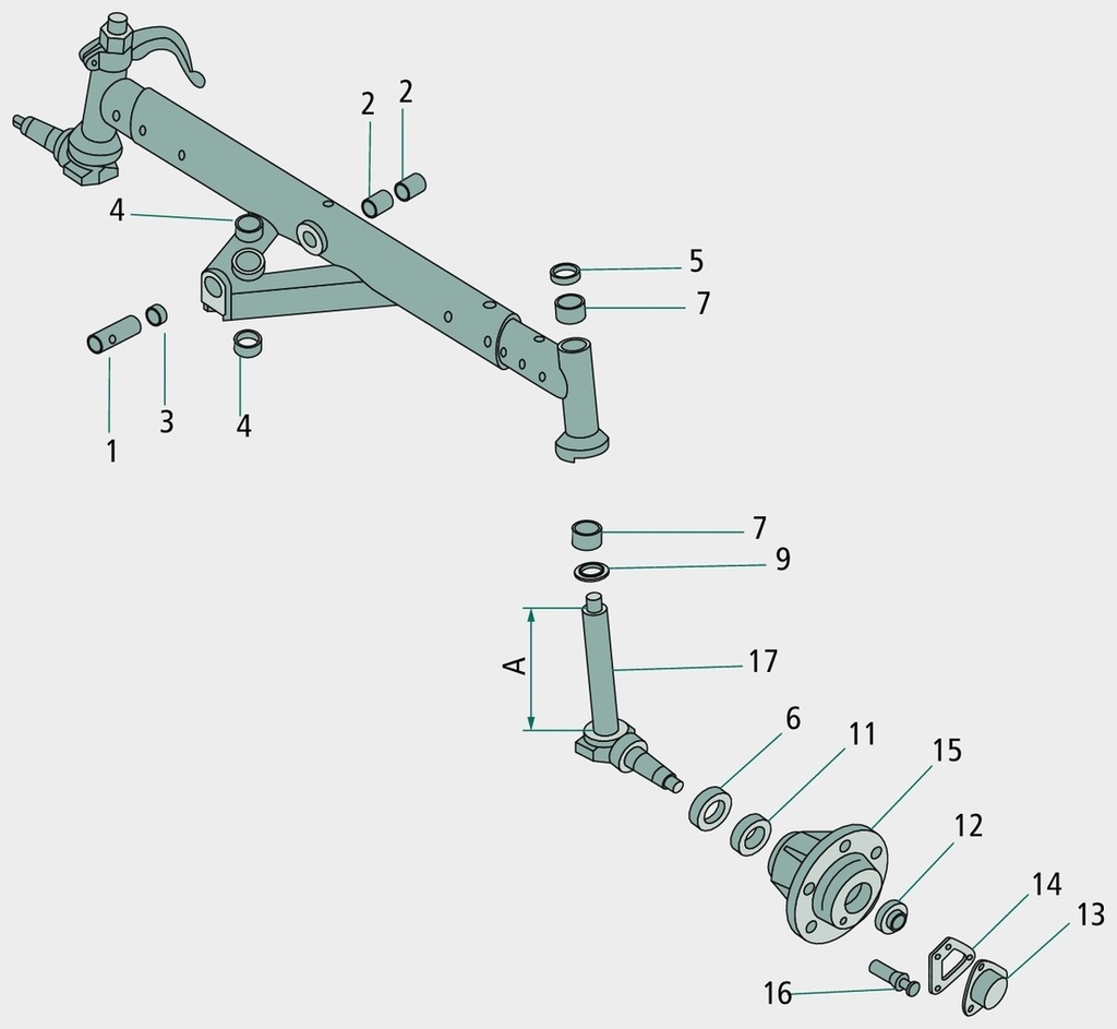 Fuzeta - stanga, A = 240 mm, Ø = 40 mm