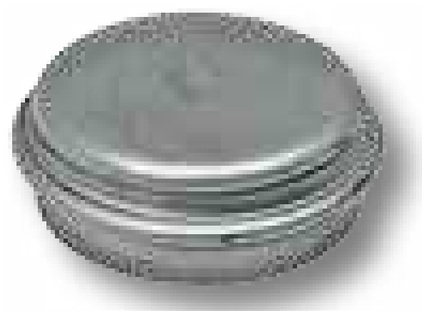 Capac - 65 mm, fixare prin batere