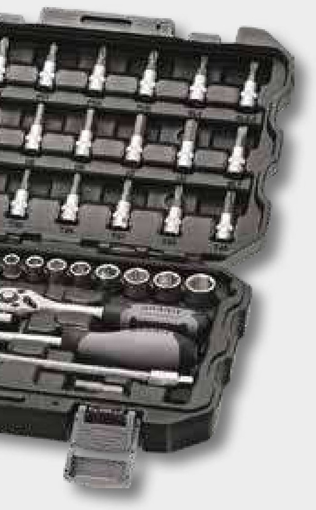 BLACK EDITION Set chei tubulare, 1/4" - 45 buc., metric