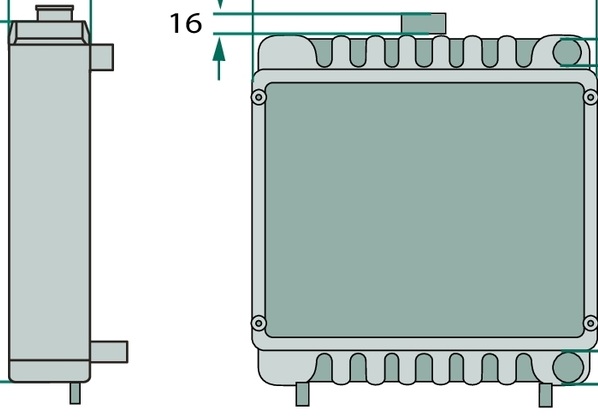 Radiator aluminiu, plastic