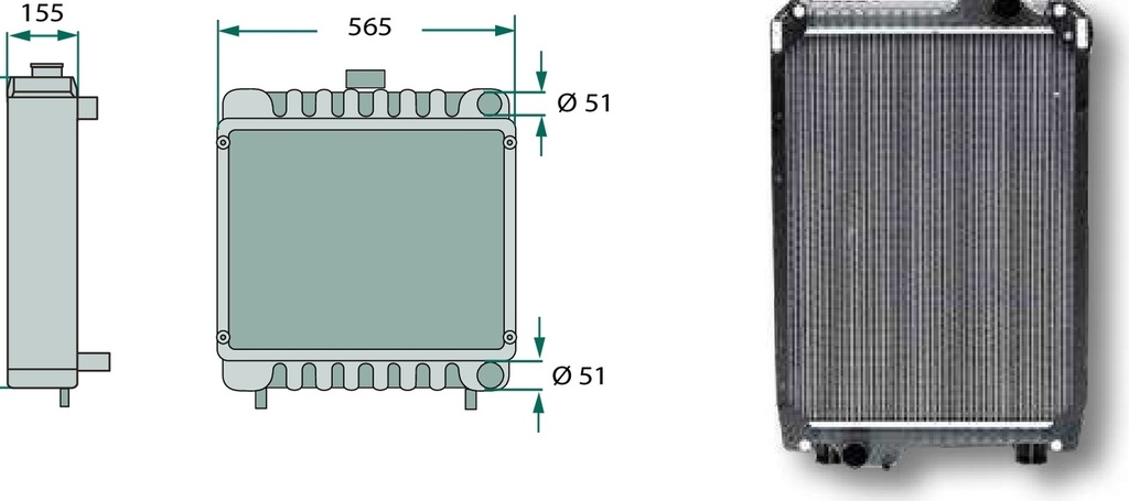 Radiator - !Atenție! Livrat fără capac de umplere.