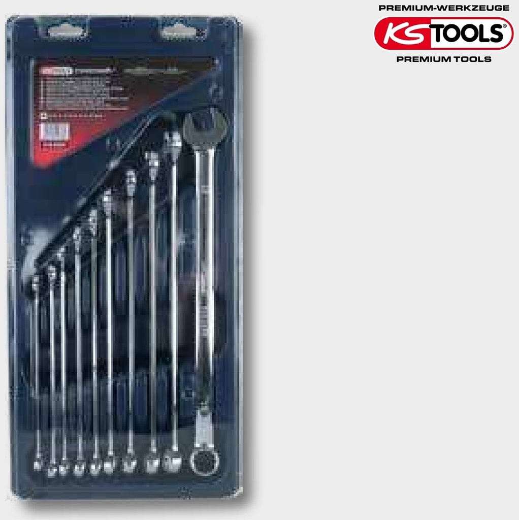 BLACK EDITION Set chei combinate clichet, XL, 10-30 mm - 8 piese