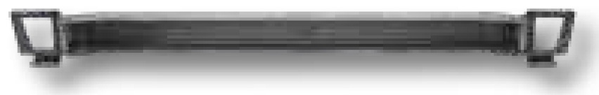 Bara cu role - pentru lanturi cu zale plate 78,5 mm Lungime: 733 mm cotit, cu 2 elemente plate sudate