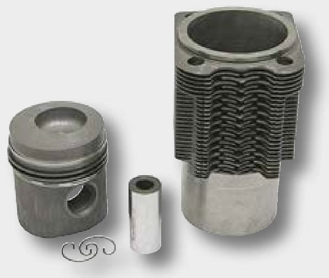 KS Set piston cpl. - 4 inele, diametru 102 mm, Bolt Ø 35 x 80 mm, Camera de combustie, diametru 58 mm, Adâncimea camerei