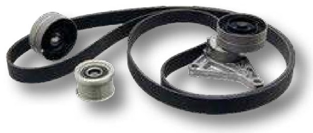 INA Kit de curele cu aer comprimat si aer conditionat (numai cu generator 90A, 115A si 120A)