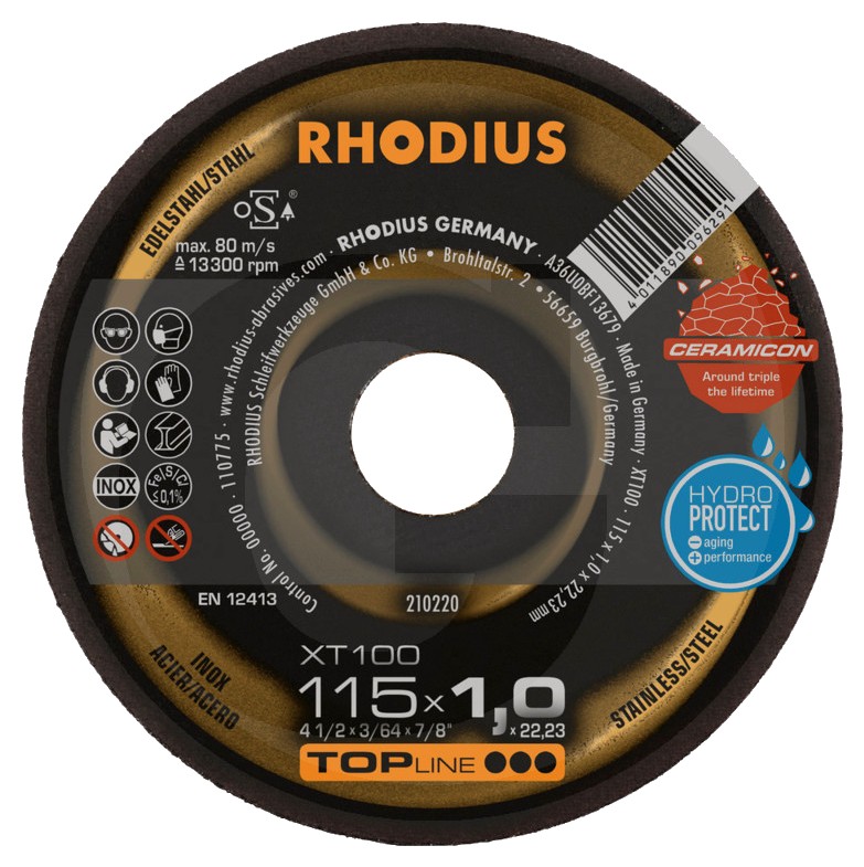 RHODIUS Disc de taiere XT100 CERAMICON - Disc de taiere XT100 CERAMICON