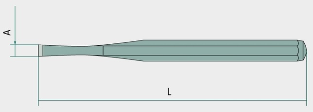 KS Tools Kreuzmeißel mit Handschutzgriff, flach oval, 9x300mm 300 mm
