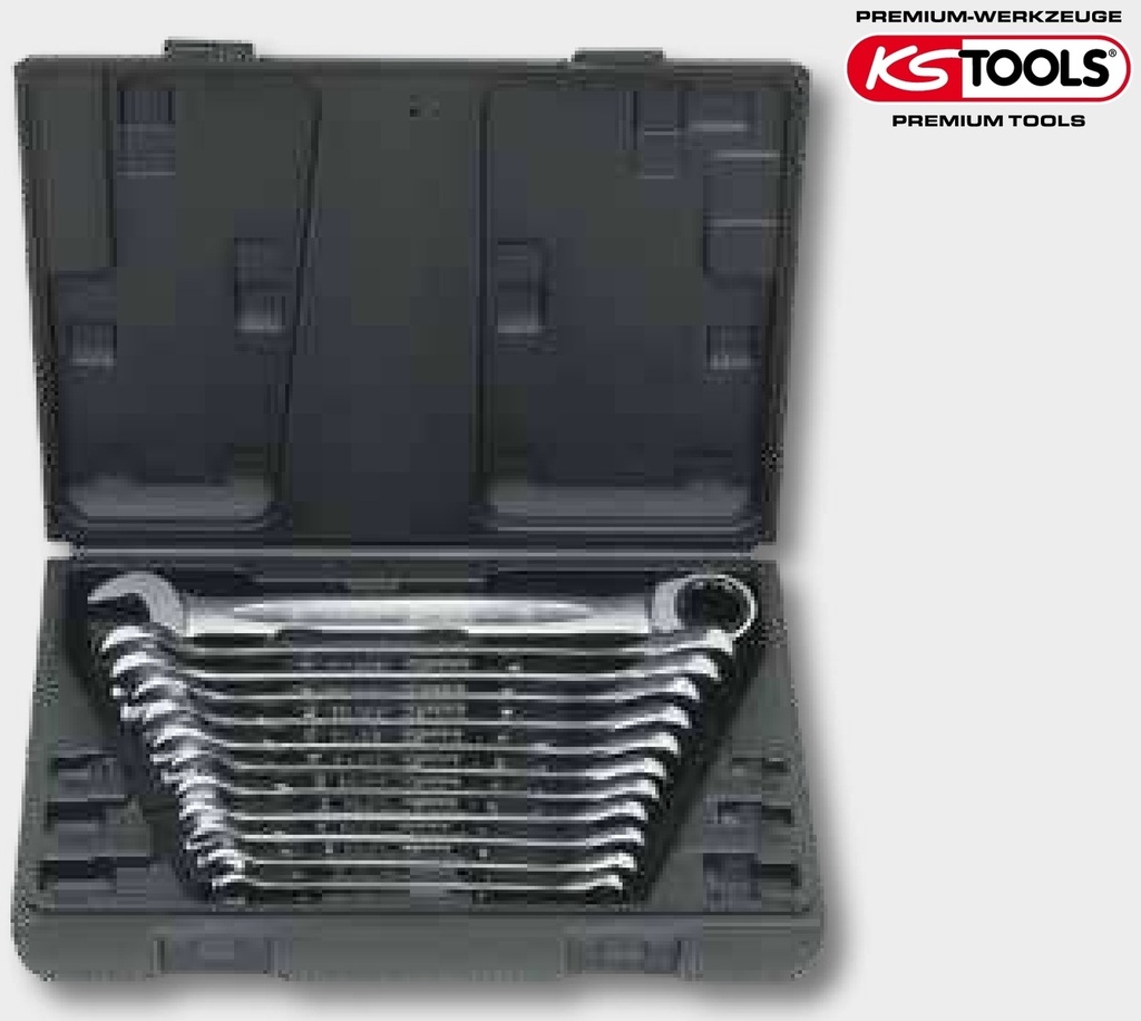KS Tools GEARplus® Ringmaulschlüssel-Satz abgewinkelt, 5-tlg. 8-19mm - 8-19 mm