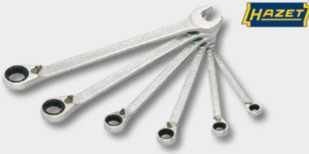 KS Tools GEARplus® Ratschenringmaulschlüssel-Satz, umschaltbar, 16-tlg., 8-19mm, mit Adapter - 16-tlg., im Kunststoffkof