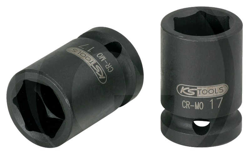 KS Tools 1/2" Sechskant-Kraft-Stecknuss, kurz, 17mm 38 mm