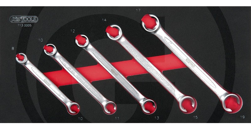 KS Tools Set chei duble Levier de deschidere - arcuit, 5 buc.