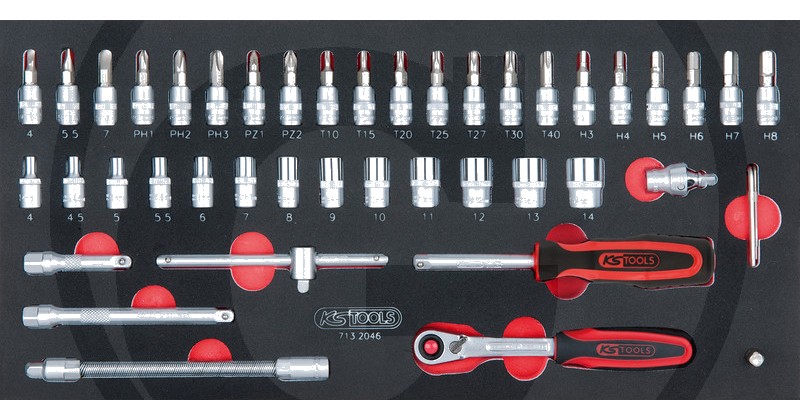 KS Tools 1/4" SUPERLOCK set chei tubulare - 46 de buc.