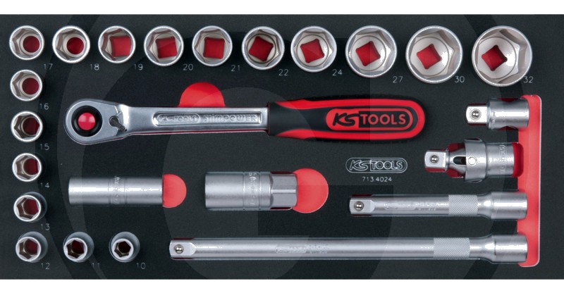 KS Tools Set chei tubulare 390 x 188 x 35 mm