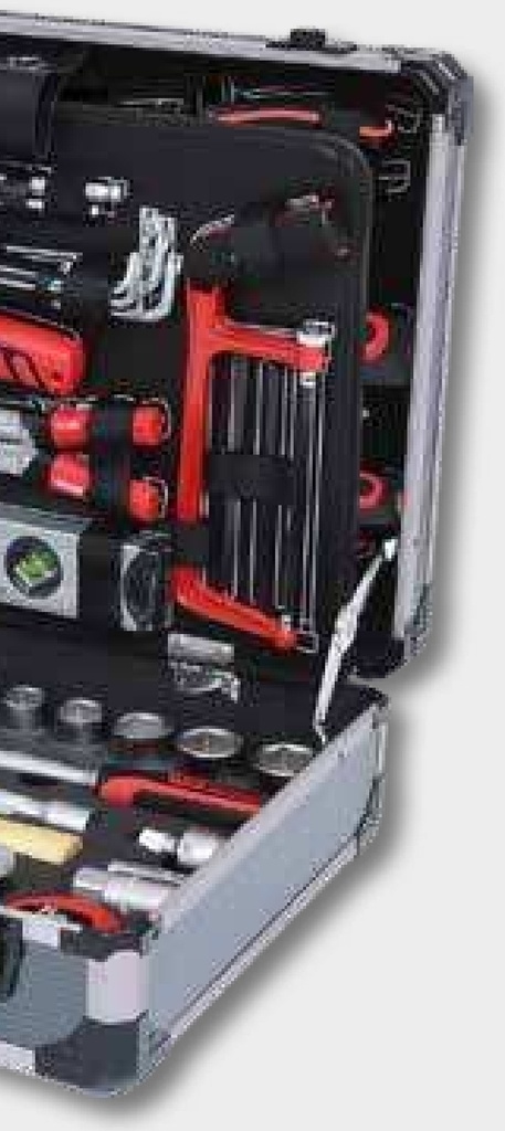 KS Tools Set scule 1/4" + 1/2” - Set de 127 de piese, inclusiv cutie din aluminiu