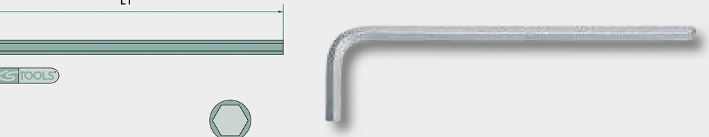 KS Tools CLASSIC Innensechskant-Winkelstiftschlüs 239 mm