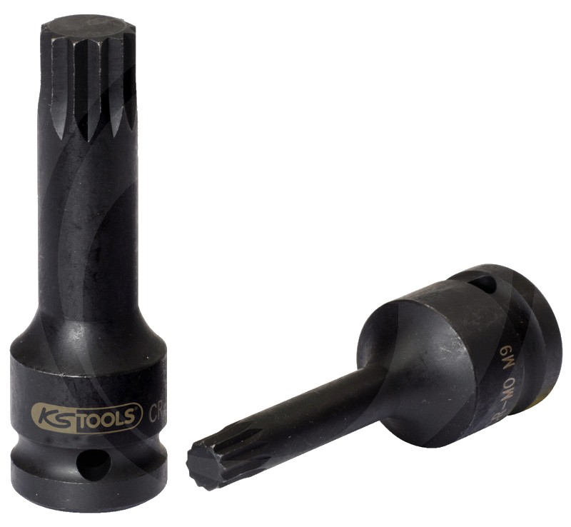 KS Tools 1/2" Kraft-Bit-Stecknuss für Vielzahn (X 75 mm