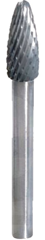 KS Tools HM Stift frezare arcuit forma F, 8mm 145 mm