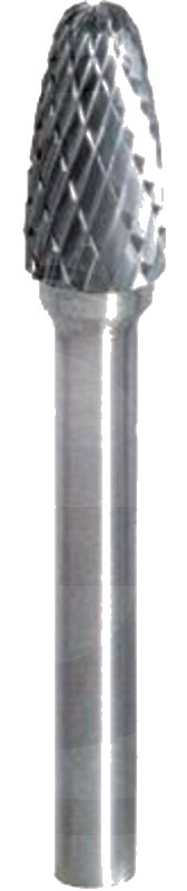 KS Tools HM Stift frezare arcuit forma F, 10mm 143 mm