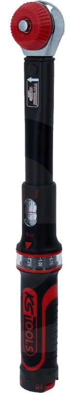 KS Tools Cheie dinamometrică cu clichet, 3/8" - ERGOTORQUE®precizie, buton rotativ, 10-50 Nm