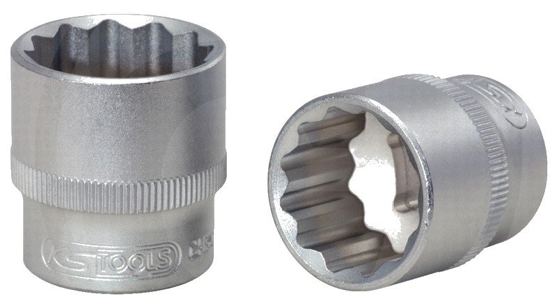 KS Tools 3/8" 12-kant-Stecknuss, 15mm 30 mm