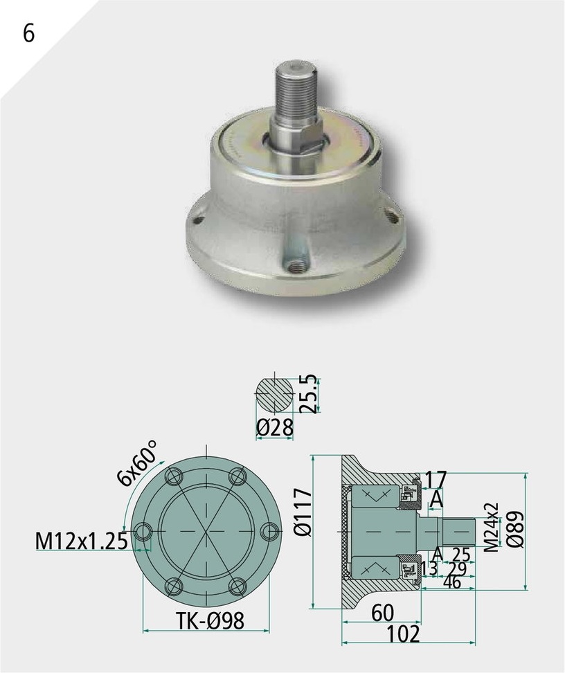NSK Disc Agri Hub M22 x 1,5