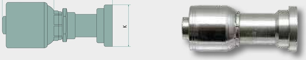 Gates PNE 32 SFL 1.1/2" 90° SL= 81 - Niplu de presare GATES