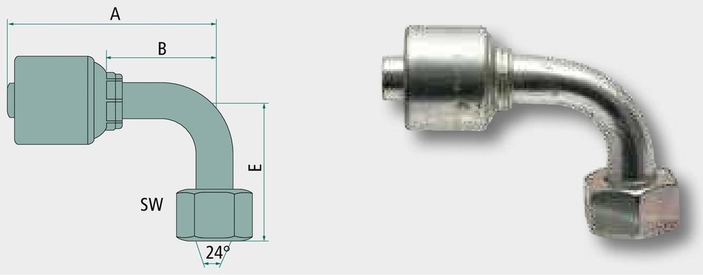 Gates Niplu presare unic 32 DKOL M45x2.0 45° (35L) - Niplu de presare GATES