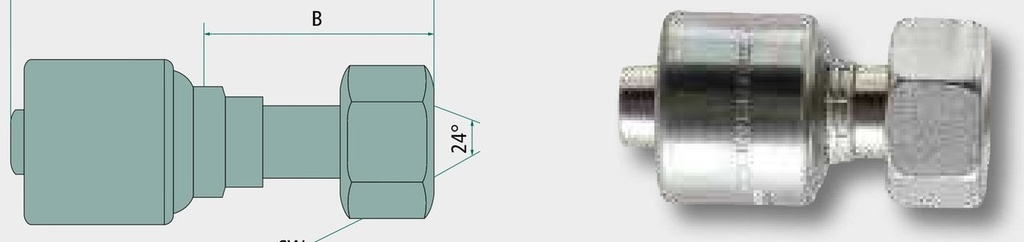 Gates PNE 32 AGL M45x2.0 90° (35L) - Niplu de presare GATES