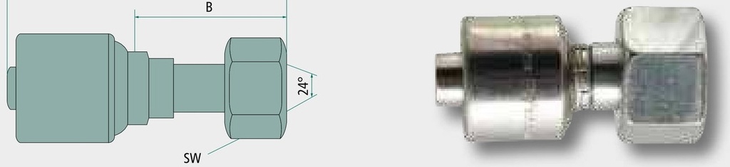 Gates PNE 32 AGS M52x2.0 (38S) - Niplu de presare GATES