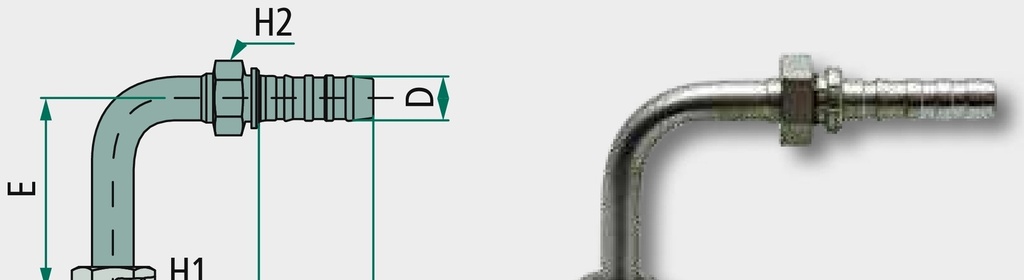 Gates PNB 12 DKJ 7/8" 90°L DN 12 - 1/2"