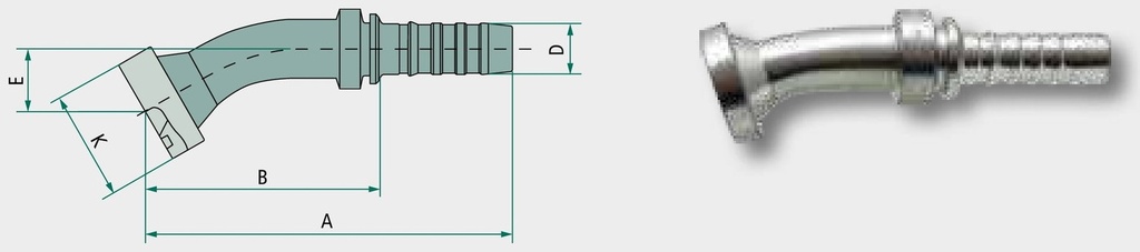 Gates PNB 32 SFL 1 1/2" 22°M DN 32 - 1 1/4"