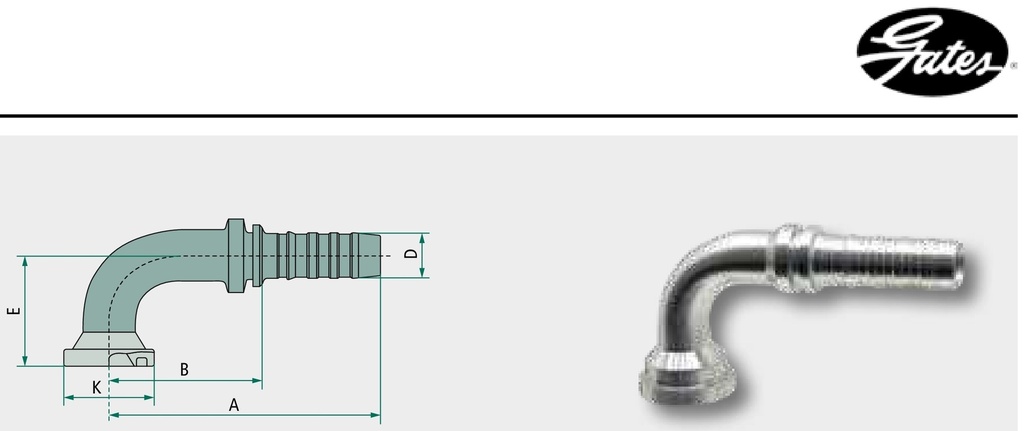 Gates PNB 38 SFL 1 1/2" 90°S DN 38 - 1 1/2"