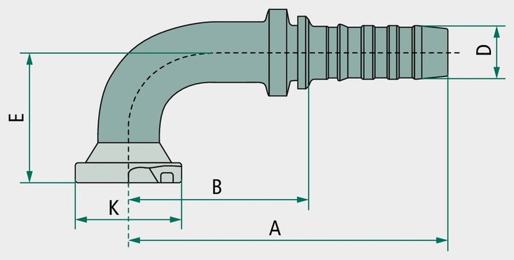 Gates PNB 32 SFS 1" 90°M DN 32 - 1 1/4"