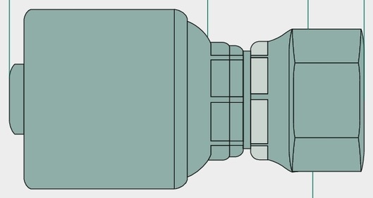Gates PNE 25 DKOR 1" K - Niplu de presare GATES