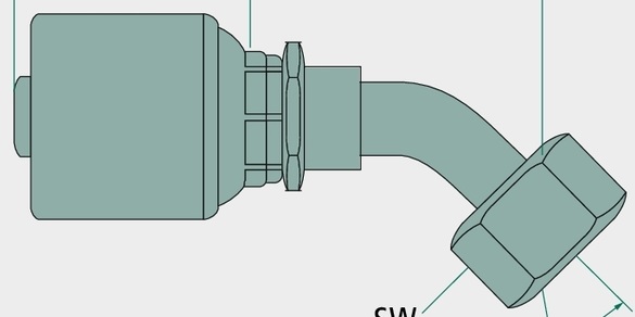 Gates PNE 32 DKJ 1,7/8" - Niplu de presare GATES