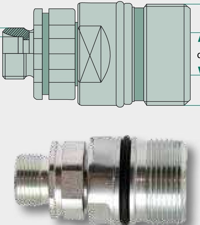 KF 12S (M20x1,5) DN10-BG2 - Cupla filetanta jumatate fixa