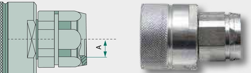 KL (G1/4") IR DN10-BG2 - Cupla filetanta jumatate detasabila filet interior
