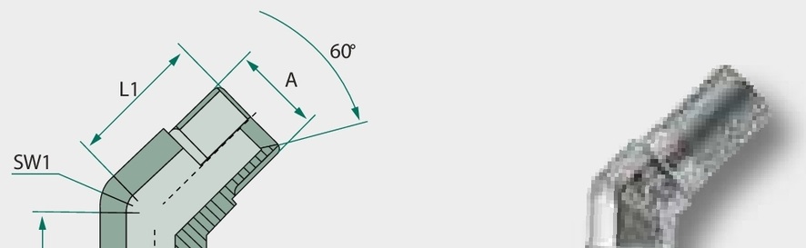 WA 3/8 M-BSP x 3/8 FS-BSP 45° - Adaptor unghiular