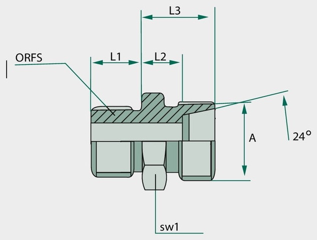 GA 1 M-ORFS x 16S M-MET - Adaptoare drepte