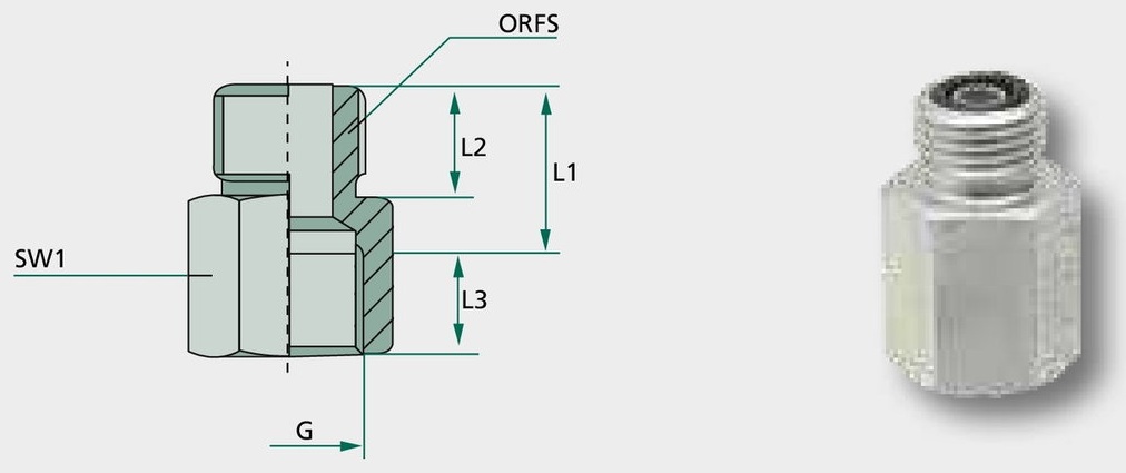 GA 1.3/16 M-ORFS x 1.1/16 FS-JIC - Adaptoare drepte