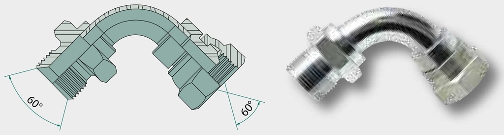 WA 1 M-NPT x 1 FS-BSP - Winkel Adapter