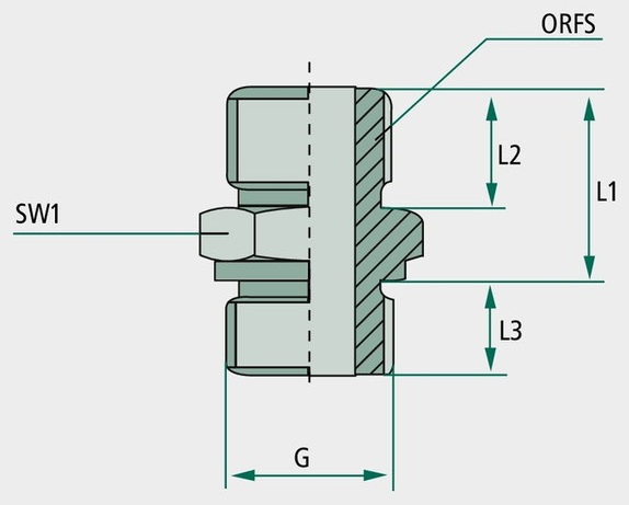 GA 13/16 M-ORFS x 3/8 M-BSP-WD - Adaptor drept