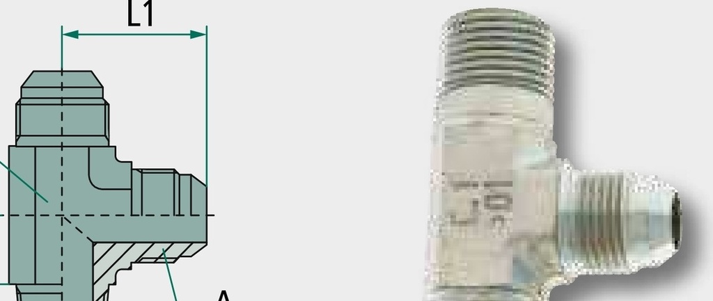 LA 9/16 M-JIC x 1/4 M-NPT - L- Adapter
