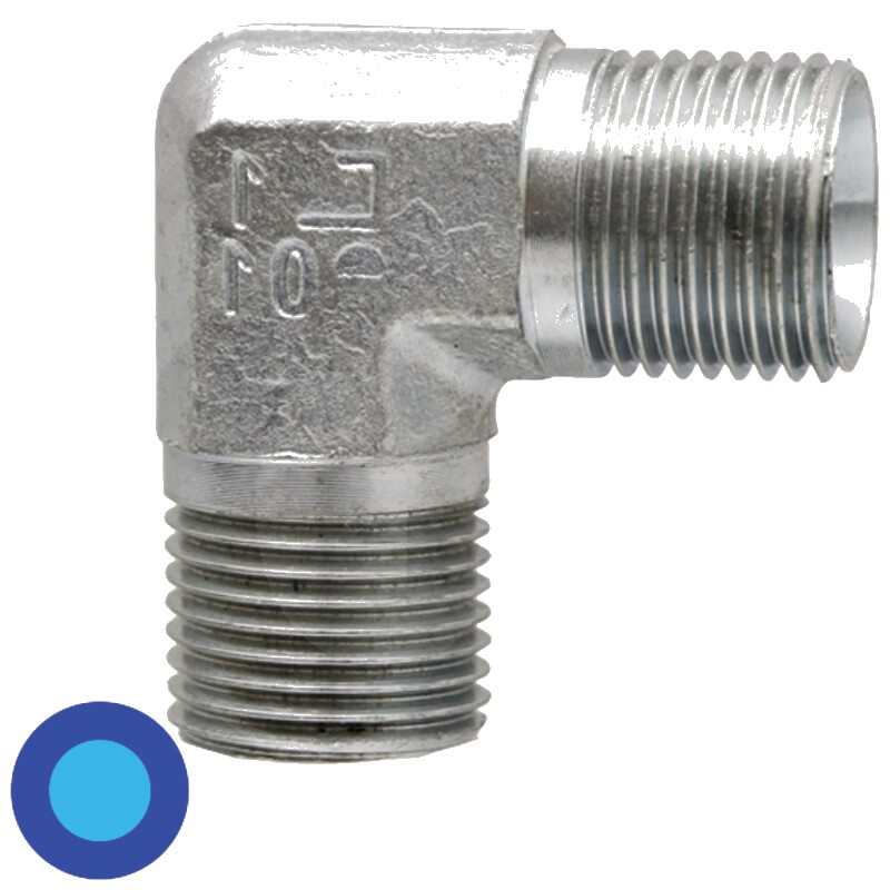 WA 3/8 M-BSP x 3/8 M-NPT - Winkel Adapter