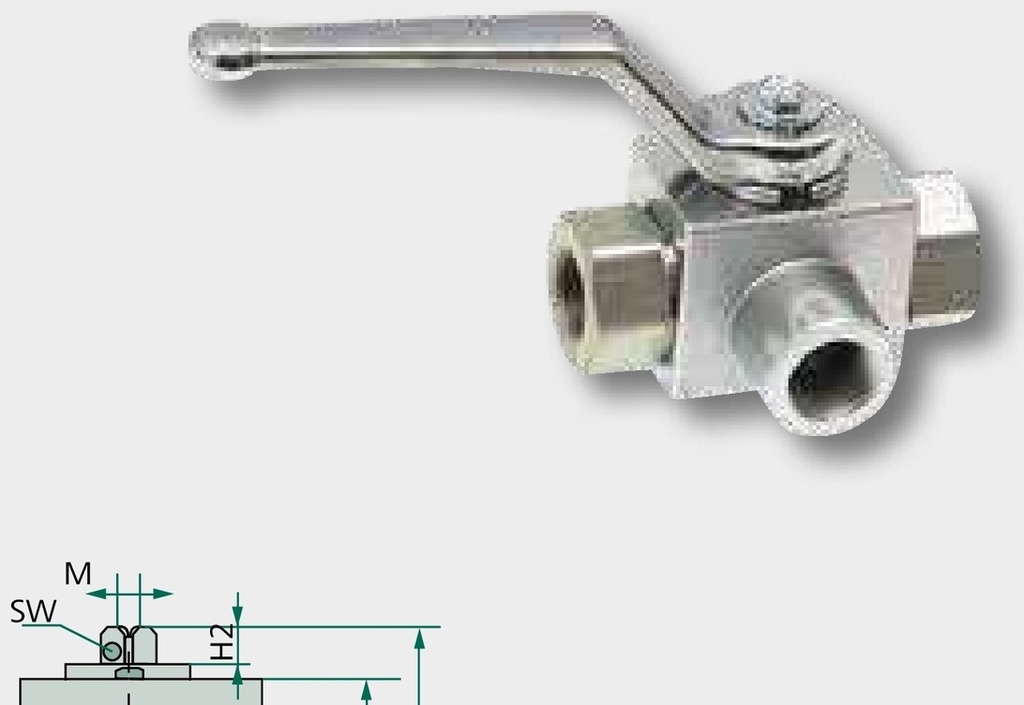 PISTER Robinet cu bila BKH-3T V4A 10L (M16x1,5) M16 x 1,5