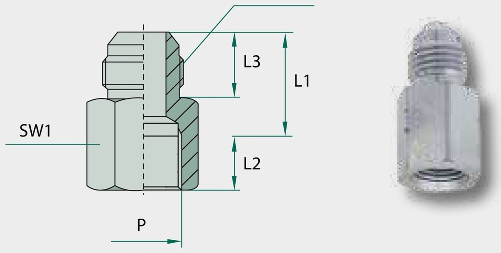GA 7/8 M-JIC x 1/2 F-NPT - Adaptoare drepte