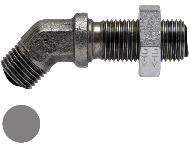 WSA 9/16 M-ORFS x 9/16 M-ORFS45° - Adaptor unghiular perete despărţitor
