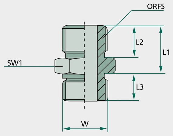 GA 11/16 M-ORFS x 7/8 M-NPTF - Adaptoare drepte
